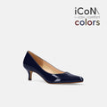 2024AW：iCoN COLORS：ポインテッドトゥ エナメル パンプス（C57171）クラシックネイビー/mamian（マミアン）