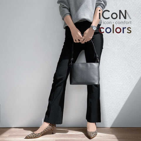 Basic Item SALE10%OFF：2024AW：iCoN COLORS：ポインテッドトゥ スエード パンプス（C57172）レオパードS/mamian（マミアン）