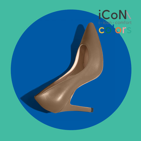 30%OFF：iCoN COLORS：ポインテッドトゥ スムース パンプス（C9043）ダークグレージュ/mamian（マミアン）