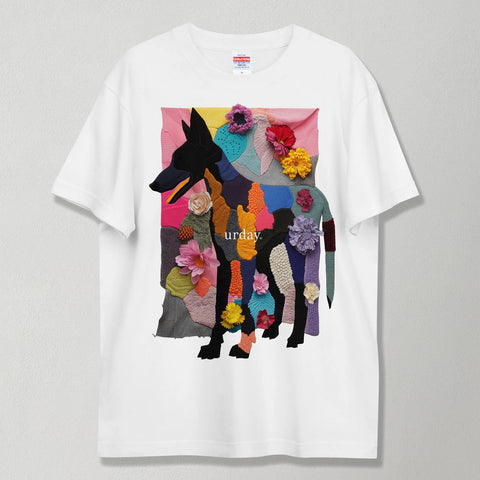 urday【Animal／trompe l'oeil】トロンプルイユ フォトTシャツ（6824948）ホワイト/urday（マミアン）