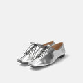 予約：2026SS：レースアップフラットシューズ（m10311）シルバー/mamian（マミアン）