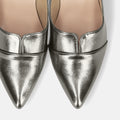 2025AWBI：ポインテッドトゥ 切替 パンプス（5154）スチール/mamian（マミアン）