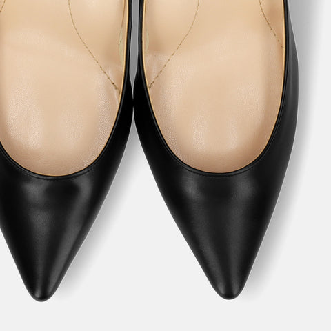 10% OFF: 2024SS: iCoN COLORS: Pointed Toe Smooth Pumps (C76533) Black