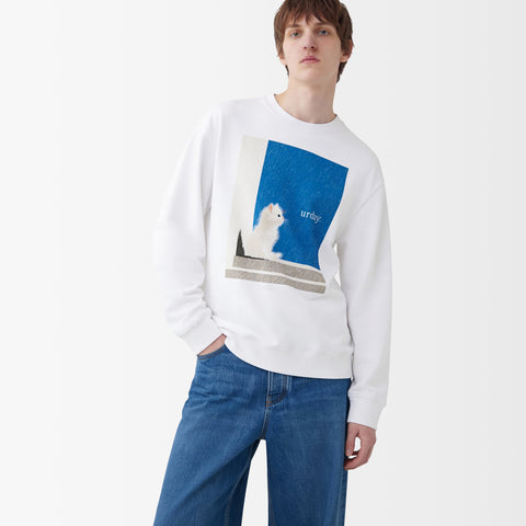 予約：urday【cat】アートワークスウェットシャツ（u-a-sw-0001-03）ホワイト